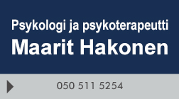 Psykologi ja psykoterapeutti Maarit Hakonen logo